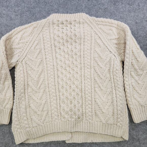 VTG Gaeltarra Sweater Womens Small Aran Fisherman Wool Handknit Ireland Cardigan - Picture 13 of 14